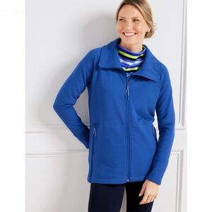 ✨ SOLD || NWT Talbots Women’s Featherweight Terry Jacket Full Zip Up — Blue (XL)